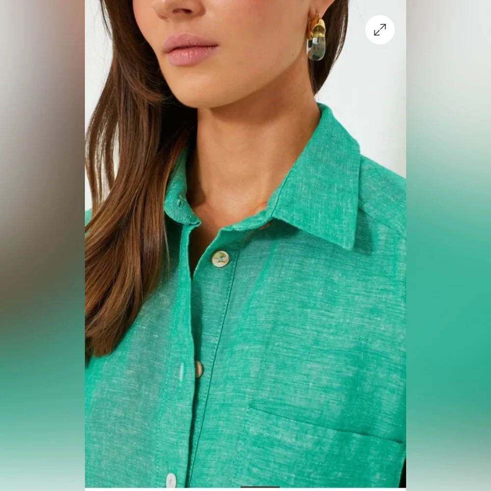 Tuckernuck Sea Green Callahan Shirt Dress - Picture 3 of 14